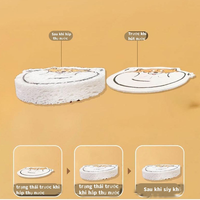 Miếng rửa chén bọt biển hoạt hình đa năng cao cấp dành cho gia đình