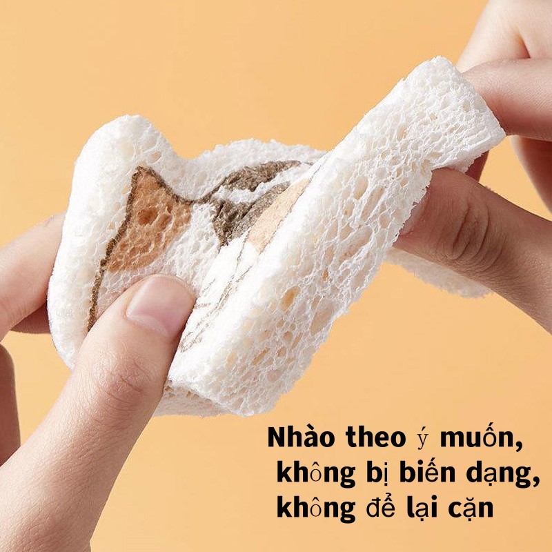 Miếng rửa chén bọt biển hoạt hình đa năng cao cấp dành cho gia đình