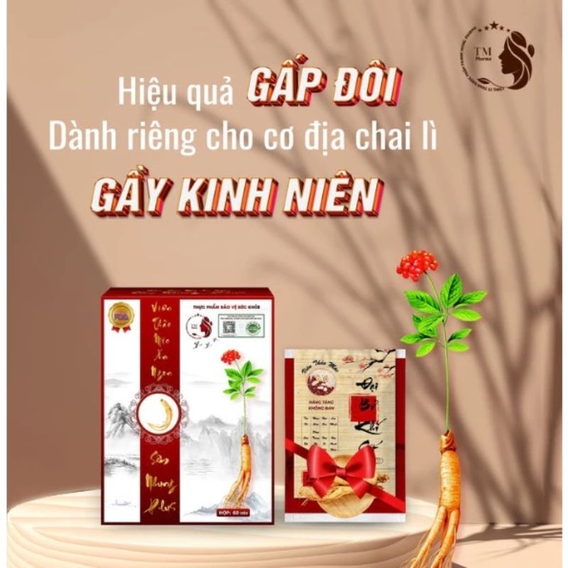 Tăng cân sâm nhung plus kèm thẻ bảo hành 60v chính hãng
