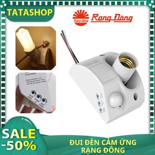 Đui đèn cảm ứng Rạng Đông, đui đèn E27 cảm biến hồng ngoại PIR tự động bật tắt, cảm ứng chuyển động, siêu nhạy