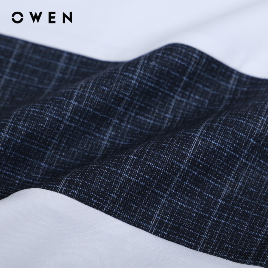 OWEN - Áo thun nam Tshirt dáng Body Fit màu Trắng chất liệu Cotton Modal - TSN231448