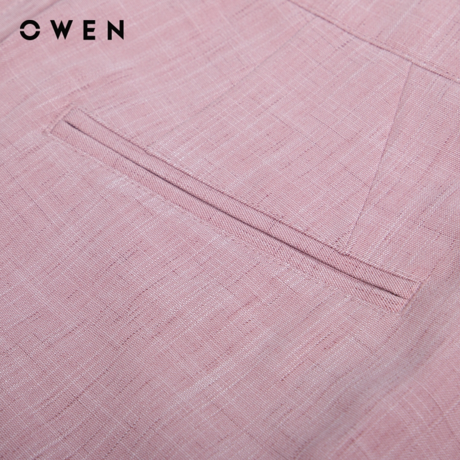 OWEN - Quần short Nam dáng Slim Fit màu Hồng chất liệu Tencel-Rayon-Spandex - ST231280