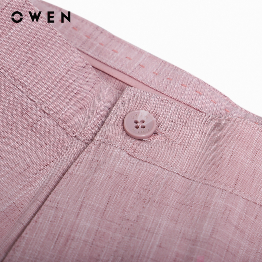 OWEN - Quần short Nam dáng Slim Fit màu Hồng chất liệu Tencel-Rayon-Spandex - ST231280