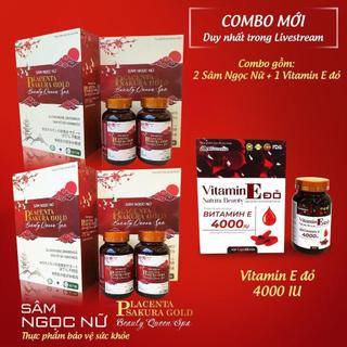 Combo 2 hộp sâm ngọc nữ ,tặng 1 vitamin e -bổ sung nội tiết tố , mờ nám ,da sáng hồng mịn màng, 60 viên