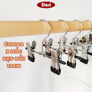 Combo 5 móc kẹp đôi đa năng, móc treo đôi tất, đôi gang tay, đôi ủng chất liệu thép không gỉ