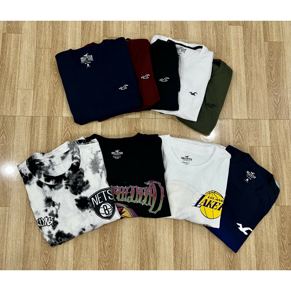 Áo thun nam tay dài Hollister xuất dư xịn 100% cotton, áo thu đông nam màu sắc trẻ trung,năng động