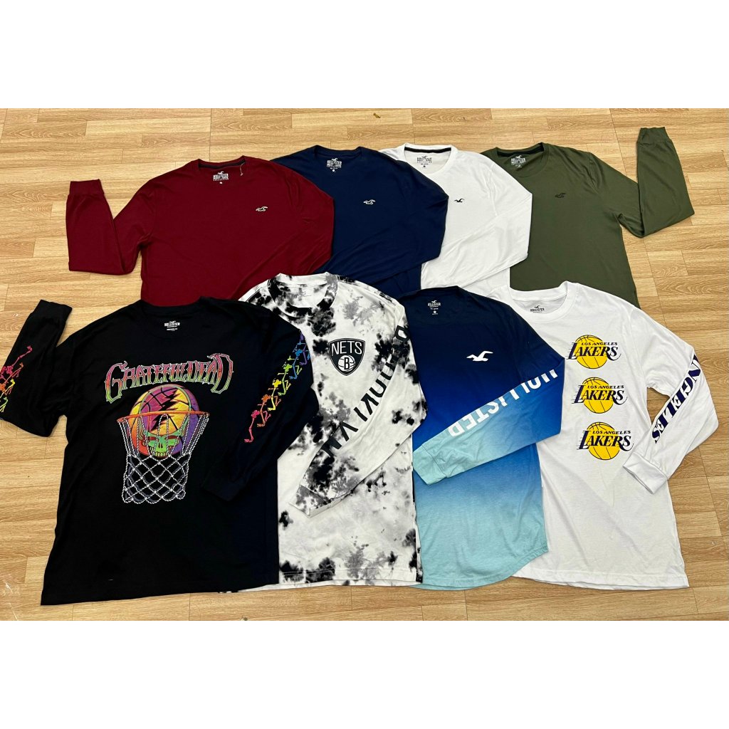 Áo Thun Dài Tay cotton nam Hollister xuất dư xịn Susushop màu trắng