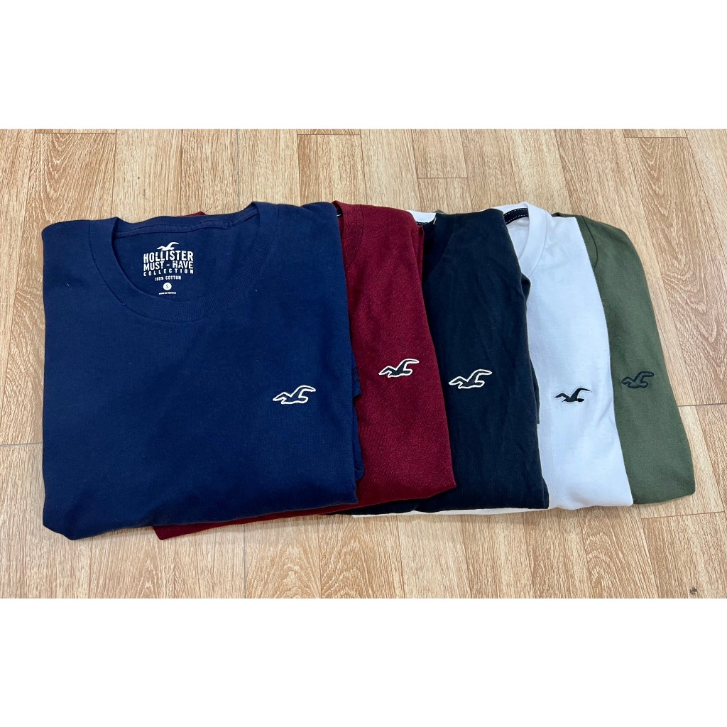 Áo thun nam tay dài Hollister xuất dư xịn 100% cotton, áo thu đông nam màu sắc trẻ trung,năng động