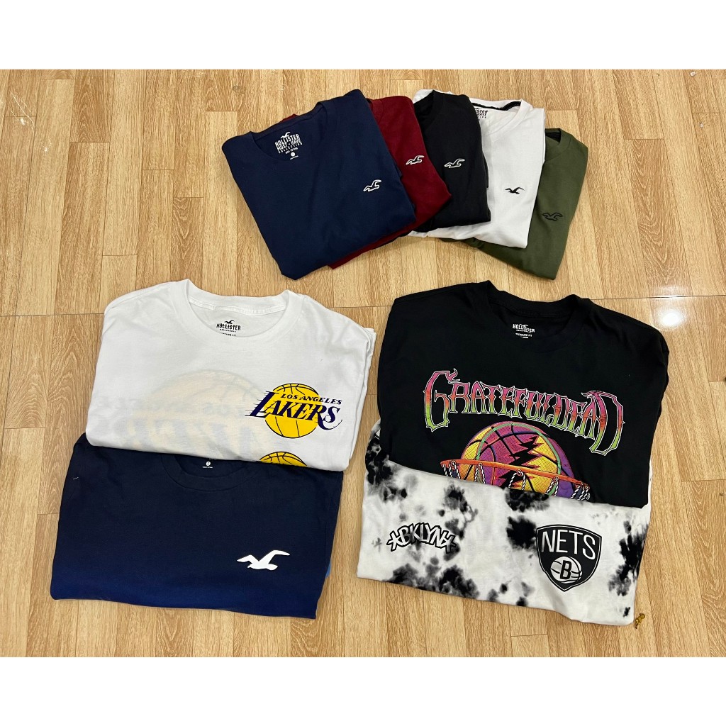 Áo thun nam tay dài Hollister xuất dư xịn 100% cotton, áo thu đông nam màu sắc trẻ trung,năng động