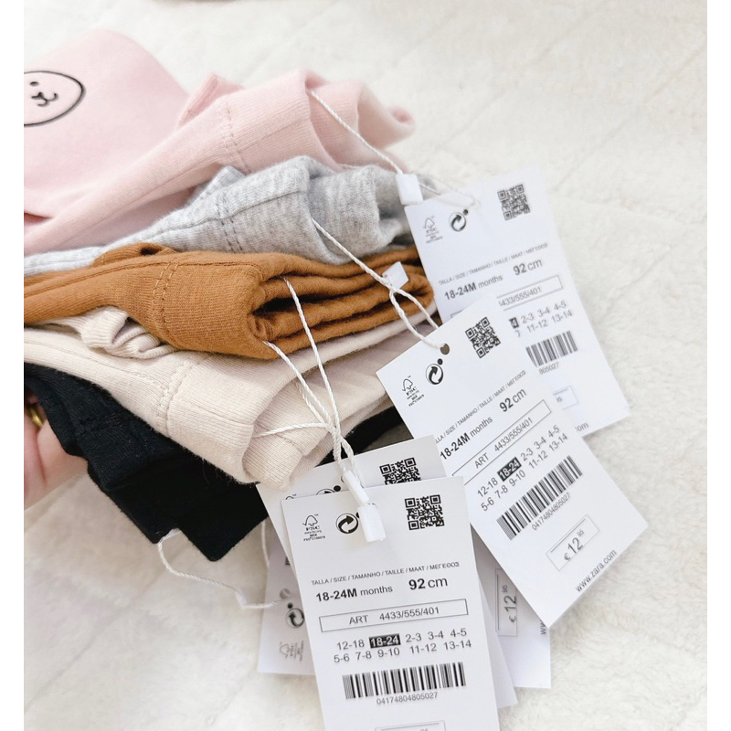 Set 5 quần legging chân thỏ cho bé gái