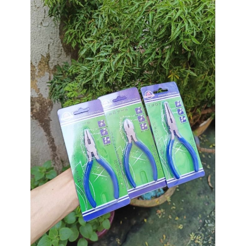 combo 3 kìm cắt, điện, nhọn 5in cao cấp