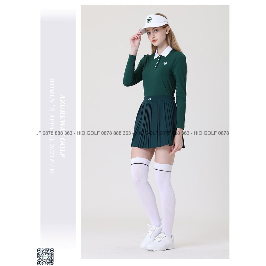 Set áo golf nữ, váy golf golf nữ Azureway nữ dài tay – CH519