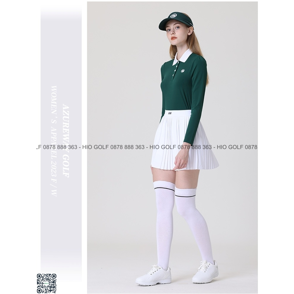Set áo golf nữ, váy golf golf nữ Azureway nữ dài tay – CH519