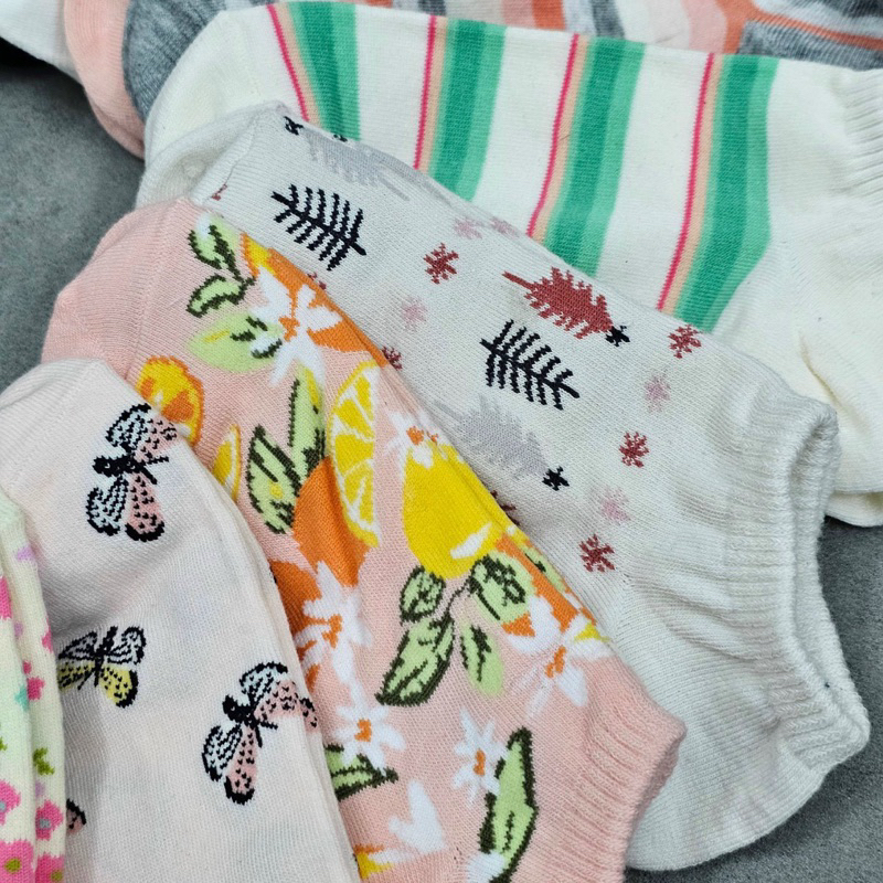 Set 10 đôi Tất nữ Oldnavy xuất khẩu chất cotton size 34-40 dễ thương cute hoạ tiết siêu xinh