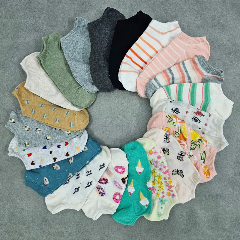 Set 10 đôi Tất nữ Oldnavy xuất khẩu chất cotton size 34-40 dễ thương cute hoạ tiết siêu xinh
