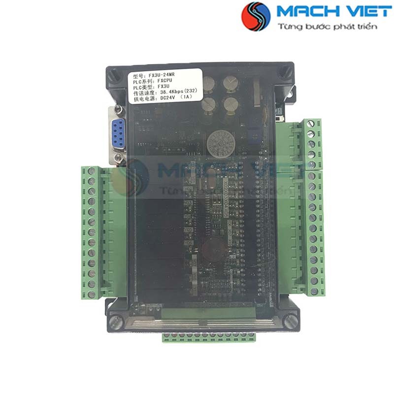 Board PLC lập trình FX3U-24MR / 24MT có analog 6AD-2DA, RS485, RTC