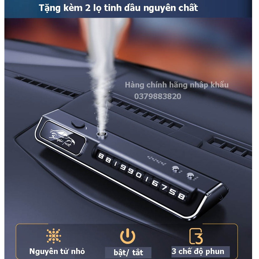 Máy khuyếch tán tinh dầu tự động xe hơi AI chính hãng CICIDO, máy phun tinh dầu tự động khử mùi ô tô kèm tinh dầu 10ml