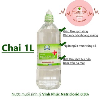 [Chai 500ml/ Chai 1 Lít] Nước muối sinh lý Vĩnh Phúc làm sạch miệng,khử mùi  và ngăn ngừa sâu răng.