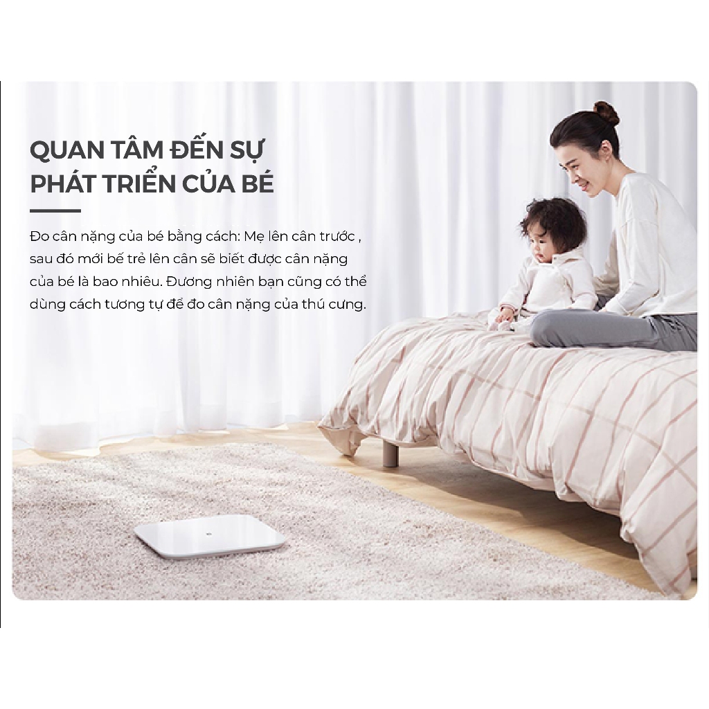 Cân sức khỏe thông minh Xiaomi smart scale 2 đo lường chỉ số cơ thể BMI