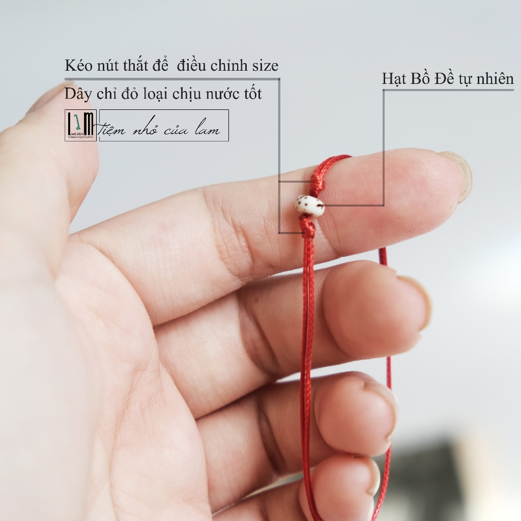 Vòng tay chỉ đỏ hạt Bồ Đề Bình An , vòng tay chỉ đỏ may mắn , vòng tay đôi