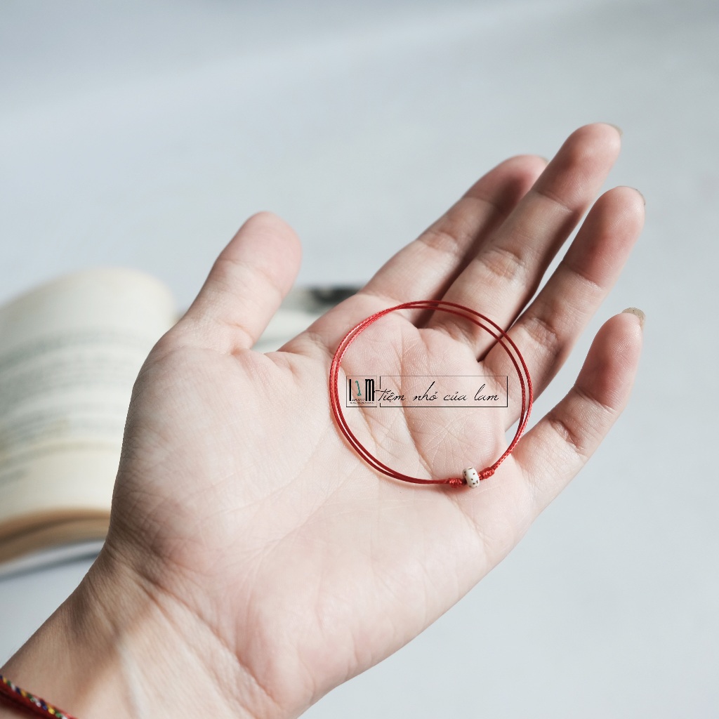 Vòng tay chỉ đỏ hạt Bồ Đề Bình An , vòng tay chỉ đỏ may mắn , vòng tay đôi