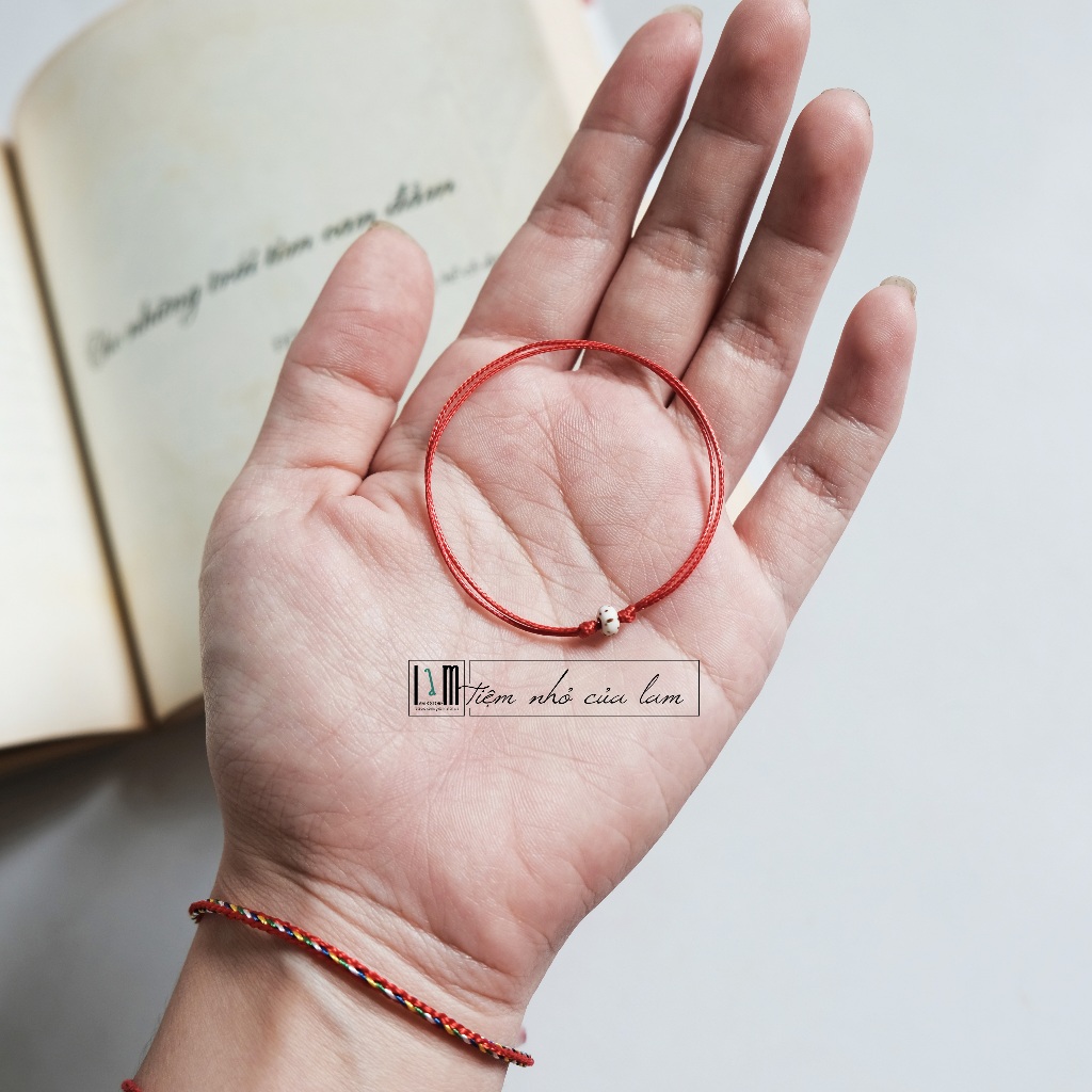 Vòng tay chỉ đỏ hạt Bồ Đề Bình An , vòng tay chỉ đỏ may mắn , vòng tay đôi