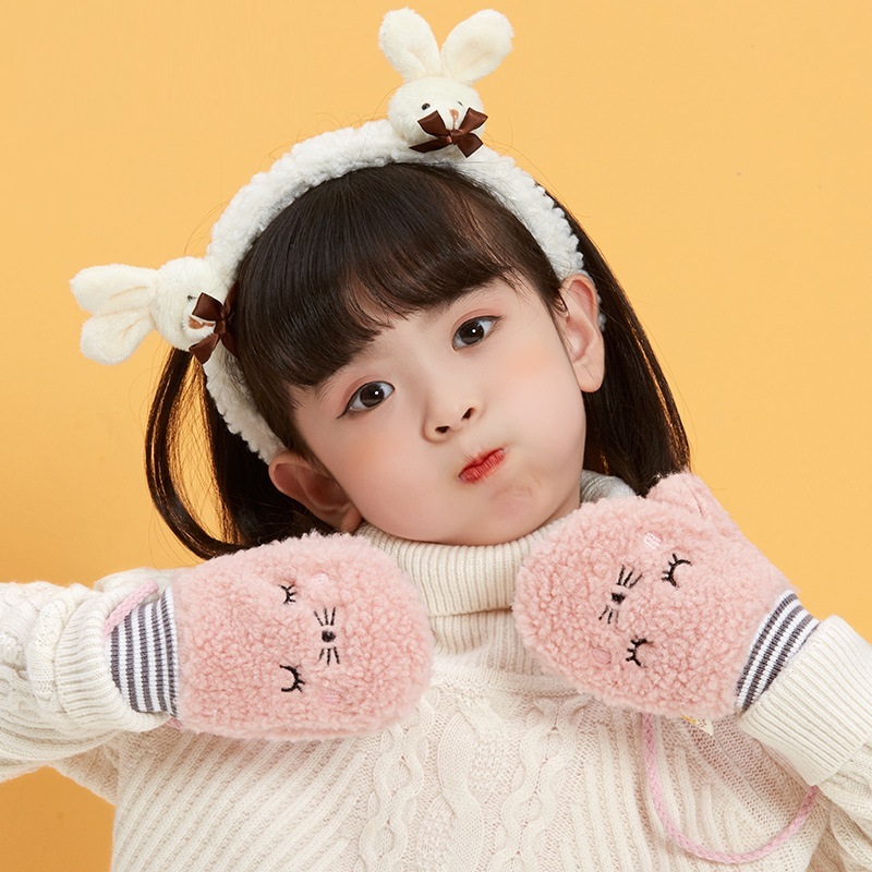 Gang tay, bao tay lông cho trẻ em hình gấu, cá mập,... hoạt hình đáng yêu giữ ấm cho bé 1-12 tuổi