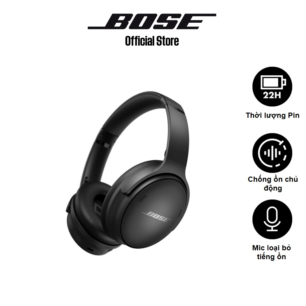 Tai nghe không dây Bose Quietcomfort 45 [CHÍNH HÃNG] Ba Cấp Độ Khử Tiếng Ồn | Kết Nối Bluetooth