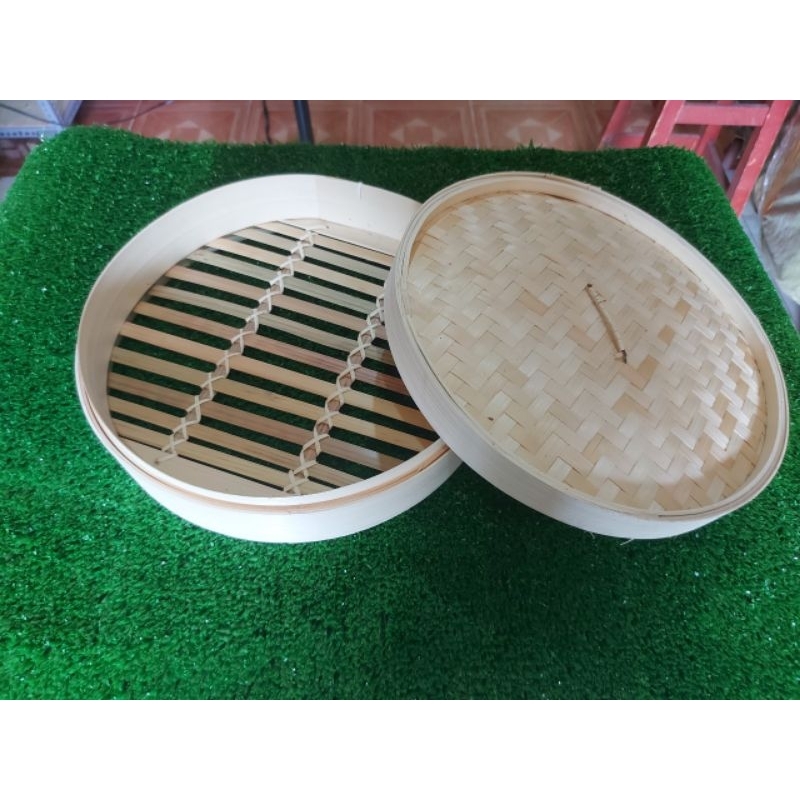Xửng tre hấp bánh bao