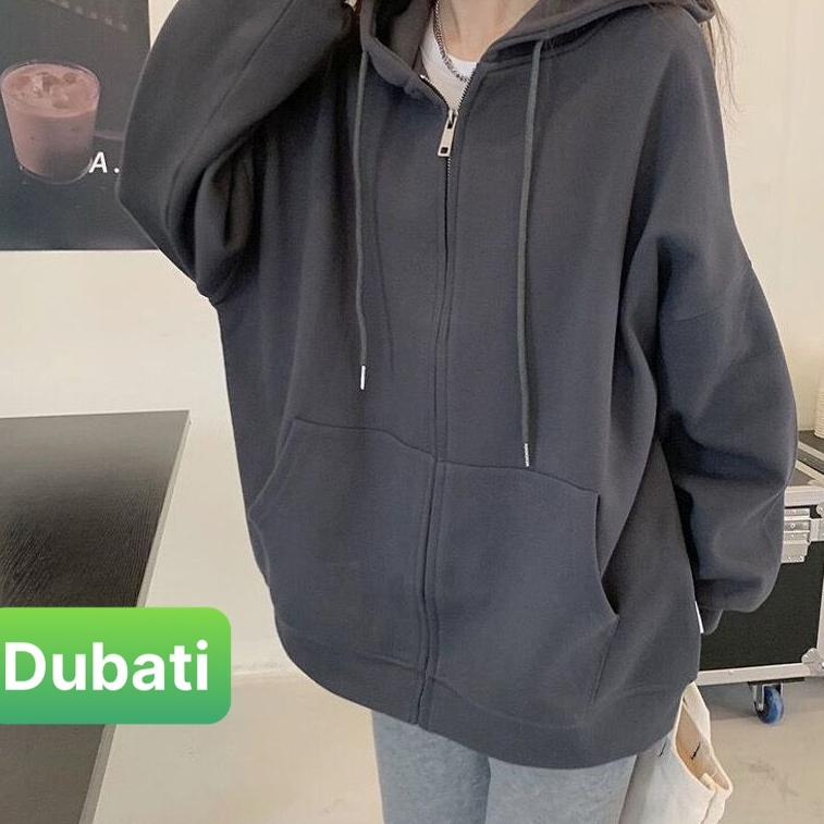 ÁO KHOÁC HOODIE TRƠN DÂY KÉO SÀNH ĐIỆU - ÁO CHỐNG NẮNG PHONG CÁCH UNISEX HOT TREND 2023 - DUBATI FASHION
