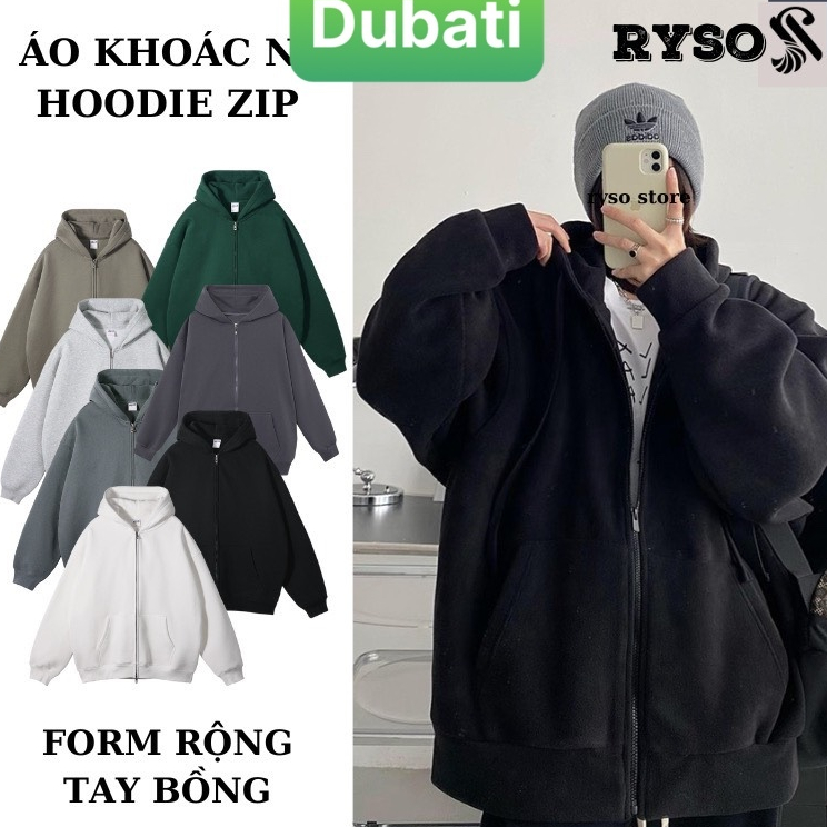 ÁO KHOÁC HOODIE TRƠN DÂY KÉO SÀNH ĐIỆU - ÁO CHỐNG NẮNG PHONG CÁCH UNISEX HOT TREND 2023 - DUBATI FASHION