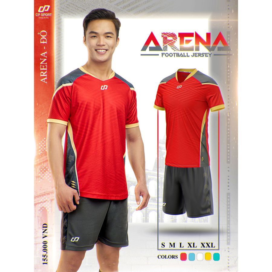 Quần Áo Bóng Đá Cp Arena ,Bộ Đồ Thể Thao Chất Vải Mè CP05 Mềm Mại Thoáng Mát