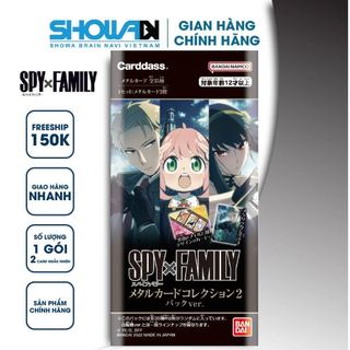 Bộ thẻ sưu tập Spy x Family, Ánh kim Metallic Vol.2, BANDAI, SL 1 gói 2 thẻ ngẫu nhiên