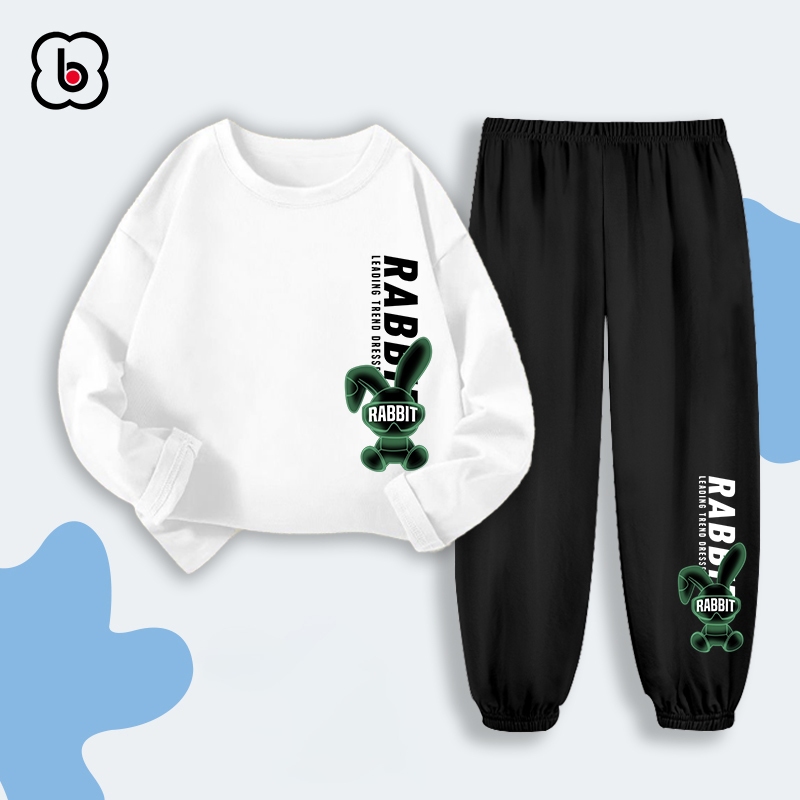 Đồ bộ dài tay bé trai BabyloveGO mẫu mới 2024 bộ thu đông cho bé chất thun cotton mềm mịn thoáng mát BDRB38