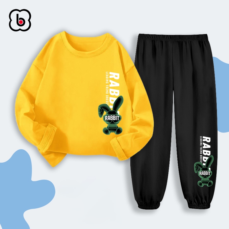 Đồ bộ dài tay bé trai BabyloveGO mẫu mới 2024 bộ thu đông cho bé chất thun cotton mềm mịn thoáng mát BDRB38