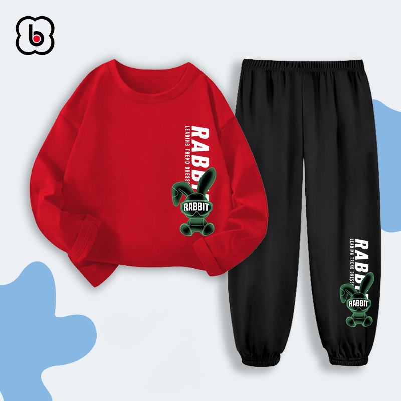 Đồ bộ dài tay bé trai BabyloveGO mẫu mới 2024 bộ thu đông cho bé chất thun cotton mềm mịn thoáng mát BDRB38