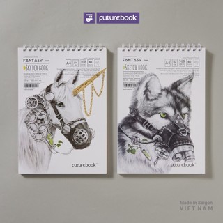 Tập vẽ ký hoạ fantasy- a4- dl160- 40 tờ- lò xo lật dọc. msp: s944. vpp futurebook.