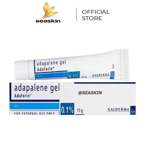 Adaferin gel 0.1% adapalene kem chấm mụn giảm mụn ẩn căng bóng Galderma chính hãng dung tích 15 gram