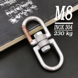 Ma ní xoay inox 304 | Size M8 | Giải pháp chuyển đổi móc xích trọng lực lên đến 230kg
