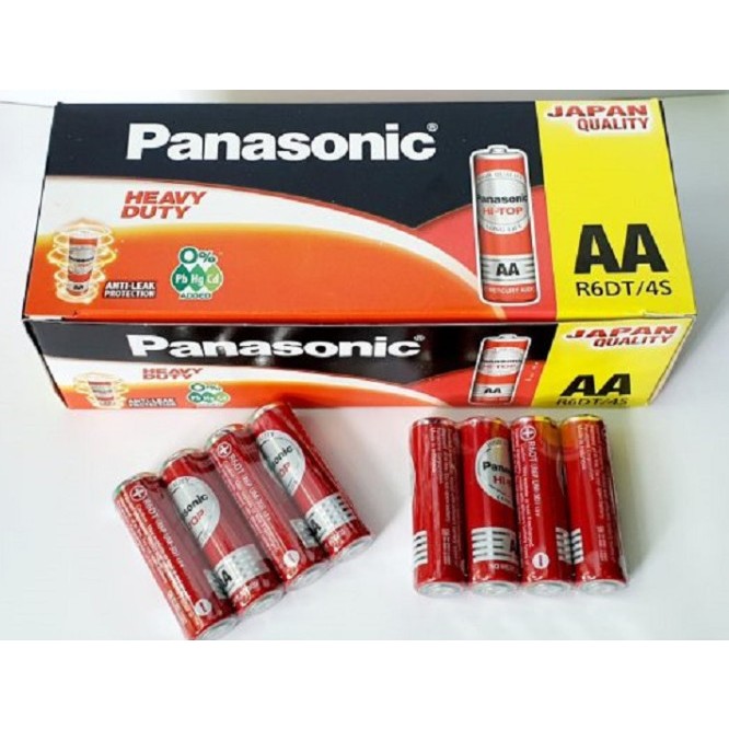 Hộp 60 Viên Pin Than Đỏ AA Panasonic R6DT/4S-V Hi-Top