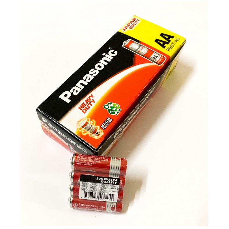 Hộp 60 Viên Pin Than Đỏ AA Panasonic R6DT/4S-V Hi-Top