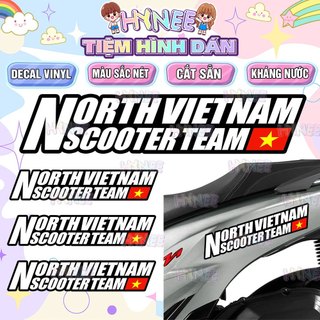 Tem Northvietnam, Tem Scouter Vietnam, Decal Dán Xe Máy North, Sticker Dán Xe Scouter, Chất Liệu Decal Vinyl Cao Cấp