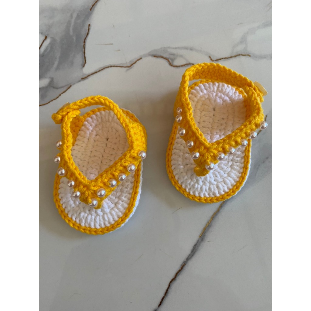Dép kẹp handmade đính hạt cho bé