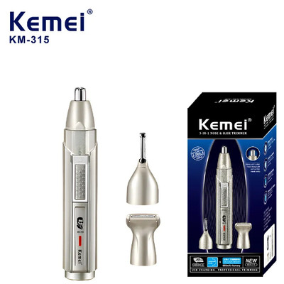Máy Cạo Râu Tỉa Lông Mũi Kết Hợp 3 Trong 1 Kemei Km - 315