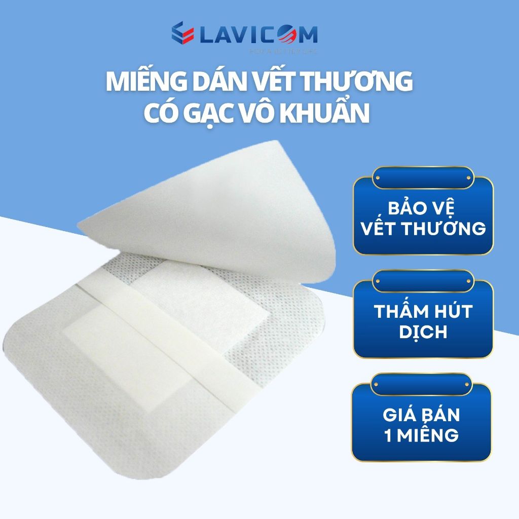 Miếng Dán Vết Thương Băng Dính Có Gạc Vô Khuẩn ALFASEPT RETIS Island Dressing size 6x8cm Bảo Vệ Vết Thương (1 miếng)