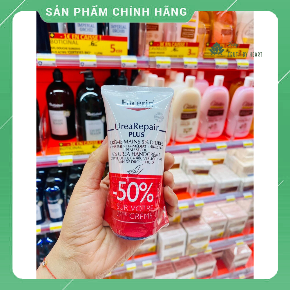 Kem nẻ dưỡng da tay siêu mềm mại EUCERIN UreaRepair PLUS 5% không gây nhờn rít 75ml