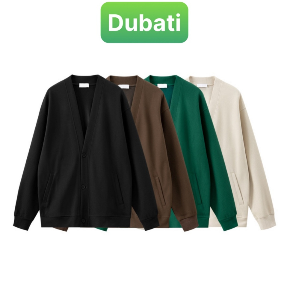 ÁO KHOÁC CADIGAN NAM NỮ CHẤT COTTON TỔ ONG CAO CẤP DỄ MẶC DỄ PHỐI ĐỒ HỢP MỌI THỜI ĐẠI HOT TREND - DUBATI FASHION
