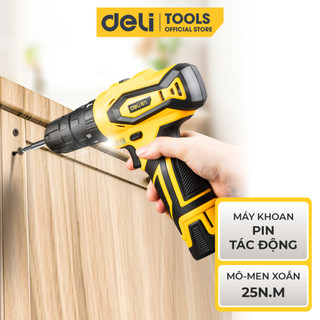 Máy Khoan Pin Tác Động Deli - Máy Bắt Vít Không Dây Sử Dụng Trong Gia Đình, Thi Công, Sửa Chữa Vật Dụng, Nhỏ Gọn DL6265