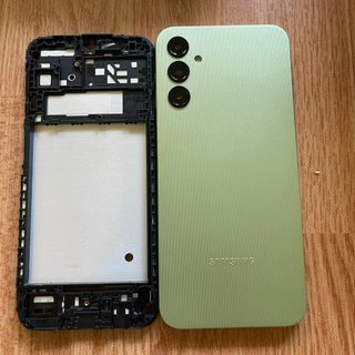 Bộ vỏ samsung A14 Zin có kính cam và nút bấn có khe sim