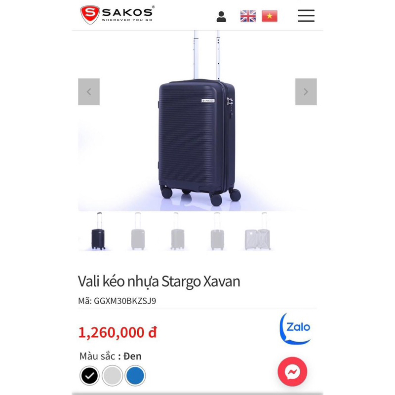 Vali kéo nhựa Stargo XaVan size S